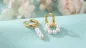 Preview: Golden Ohrring-Set Creolen & Stabohrringe in Goldoptik
